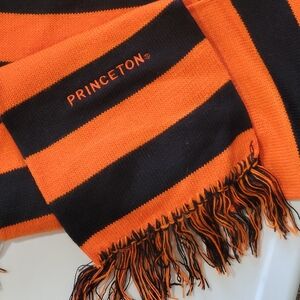 Prince Vibrant Orange and Black Striped Scarf
